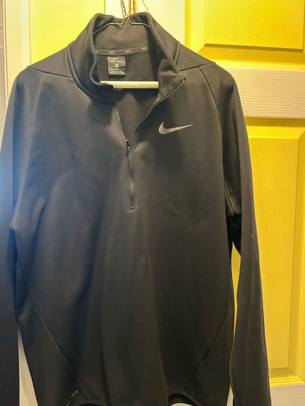 Nike Black Dri-FIT Quarter-Zip Jacket and Hugo large tee